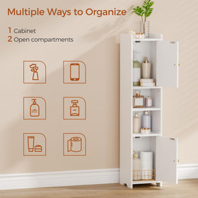ANWBROAD anti-tip kit anchors unit for stable bathroom storage.