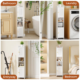 ANWBROAD compact bathroom storage fits narrow spaces and apartments.