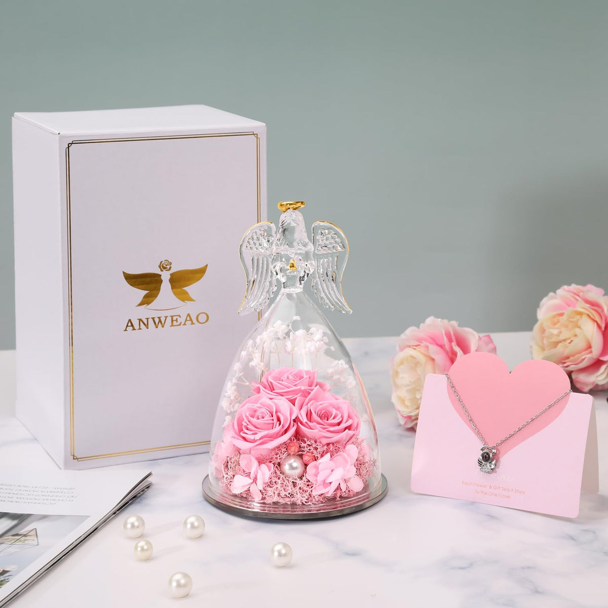 ANWEAO guardian angel figurine makes a thoughtful mom gift.