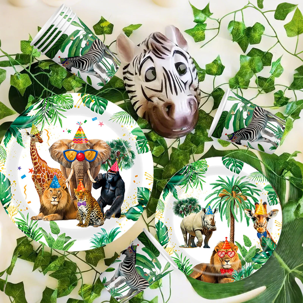 ANYMONYPF safari balloons 18pc create a lively jungle atmosphere