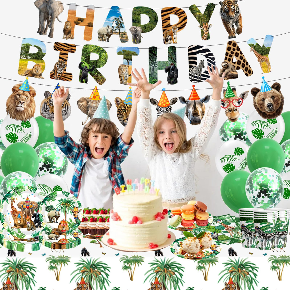 ANYMONYPF safari banner adds festive flair to the party space