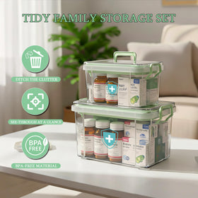 ANYPROLUS clear medicine storage box for fast medication identification