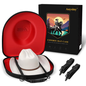 Anysiny Cowboy Hat Box with rugged 1650D fabric for travel protection