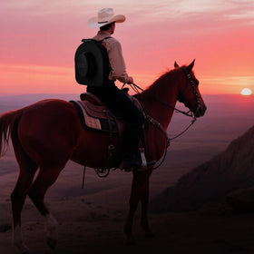 Anysiny Cowboy Hat Box with a durable zipper protects hats during transit