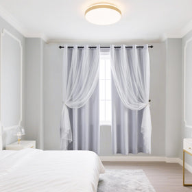 Anytime Home Curtains detachable tiebacks offer stylish light control.