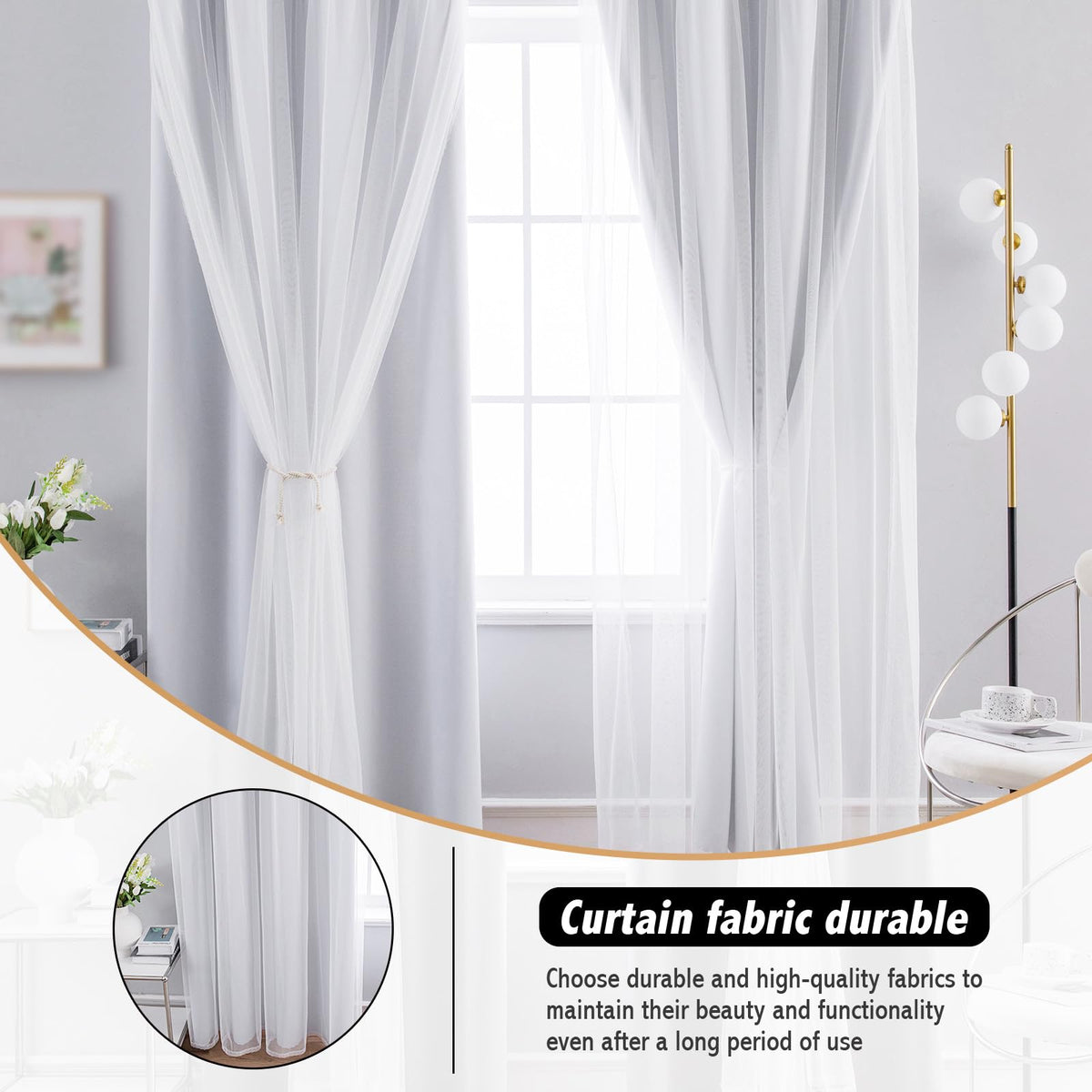 Anytime Home Curtains two-panel pair hanging neatly on a window.