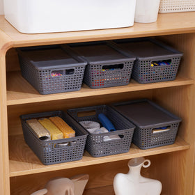 Anywish bathroom essentials stored neatly, lids protect from moisture and dust