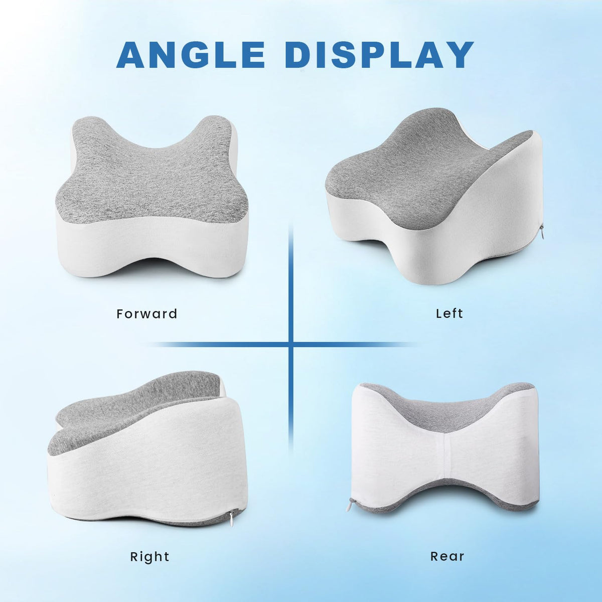 Anzhixiu knee pillow packaging showcases easy setup and ready-to-use convenience.