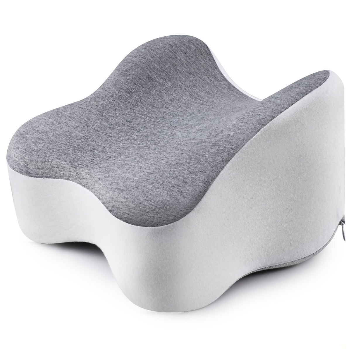 Anzhixiu knee pillow in side sleeping setup offers memory foam comfort and spine alignment.