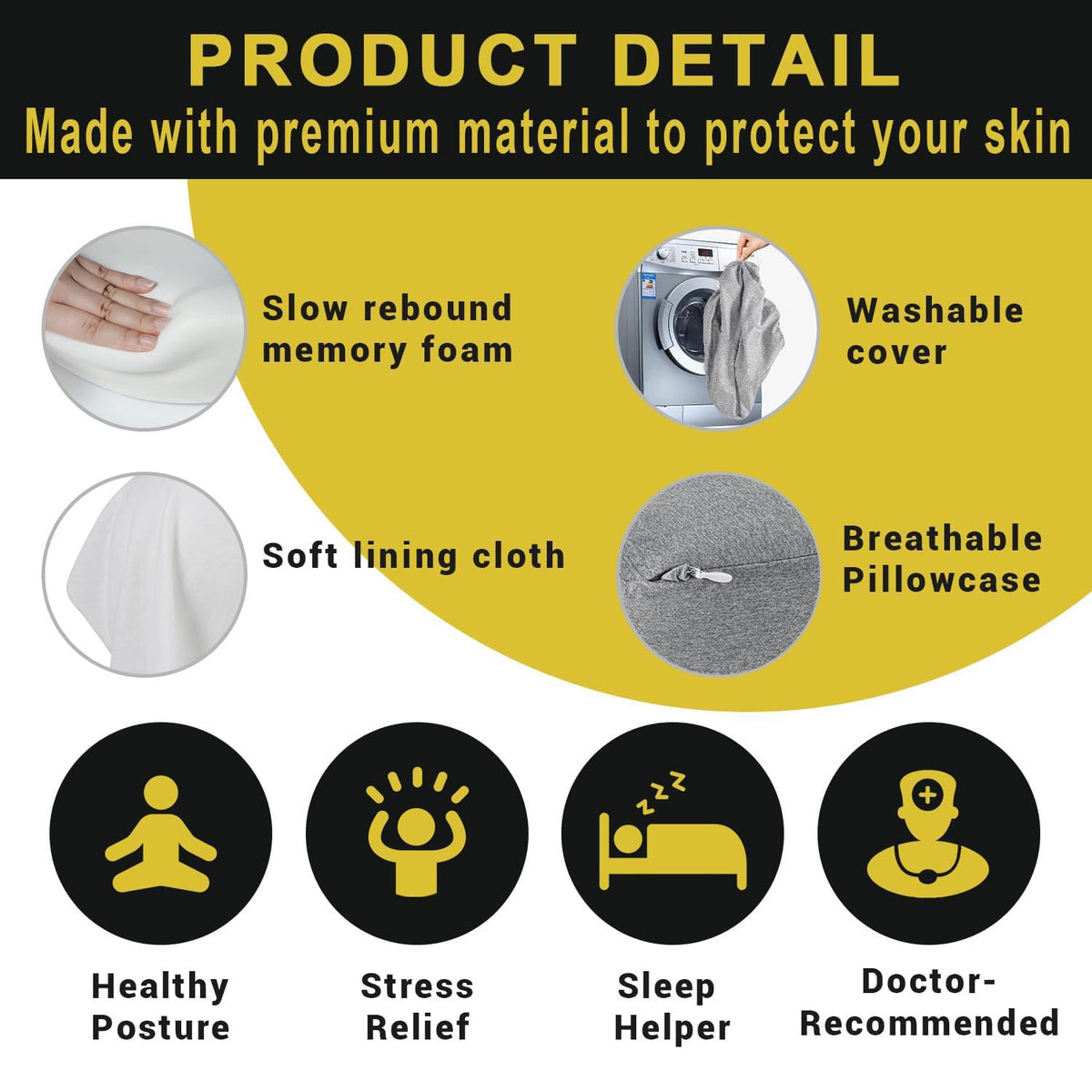 anzhixiu versatile leg pillow suitable for multiple sleeping setups