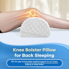 anzhixiu memory foam knee pillow with washable cover cushions joints throughout the night