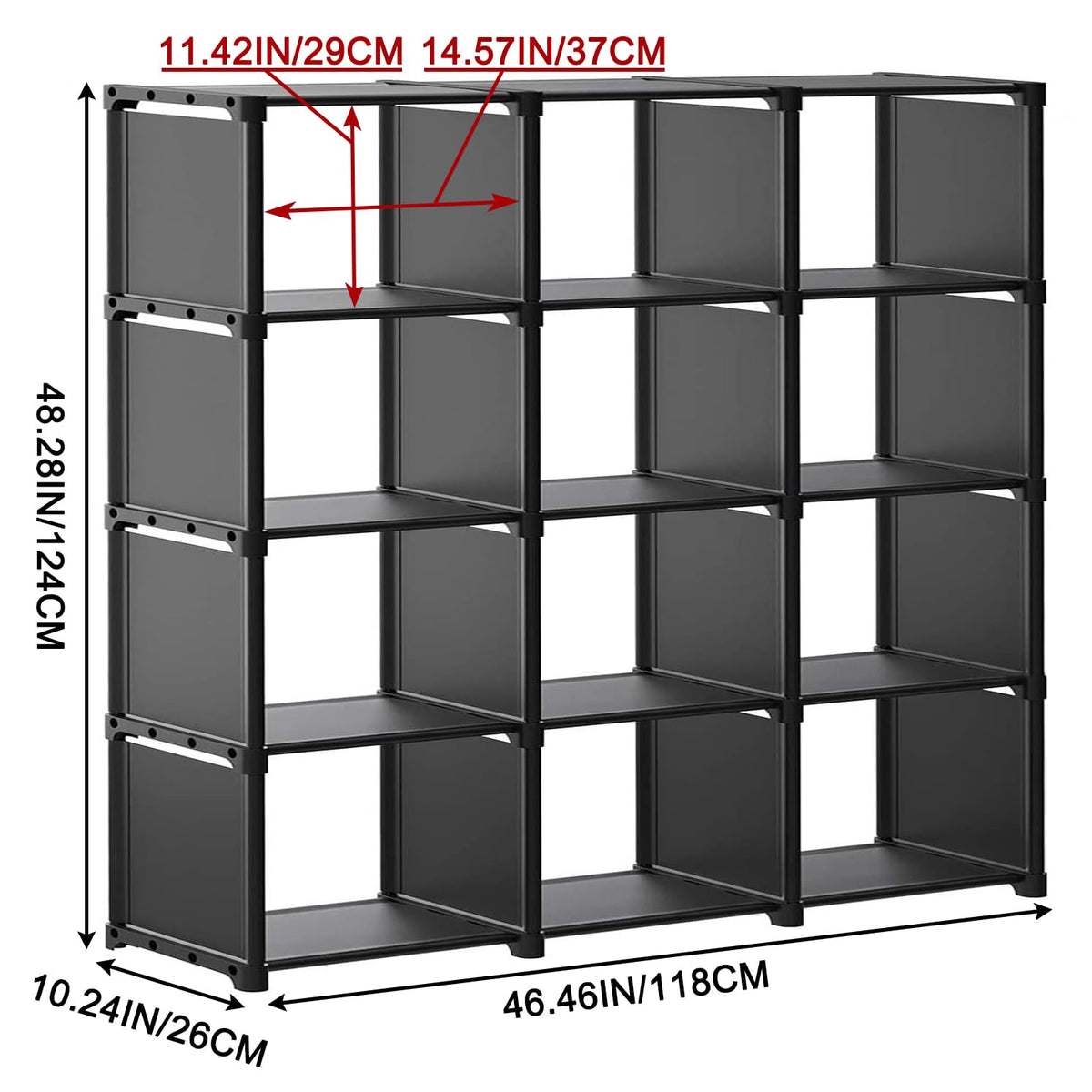 Aocoray 12-cube organizer assembly demonstrates quick setup with no tools required.