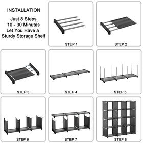Aocoray cube shelf durability with steel tubes and ABS connectors.