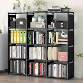 Aocoray 12-cube storage organizer front view shows roomy compartments for easy access.