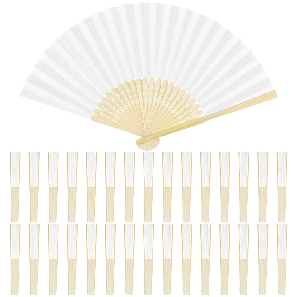 Aodaer 30-piece paper folding fans collection for summer gatherings and gifts