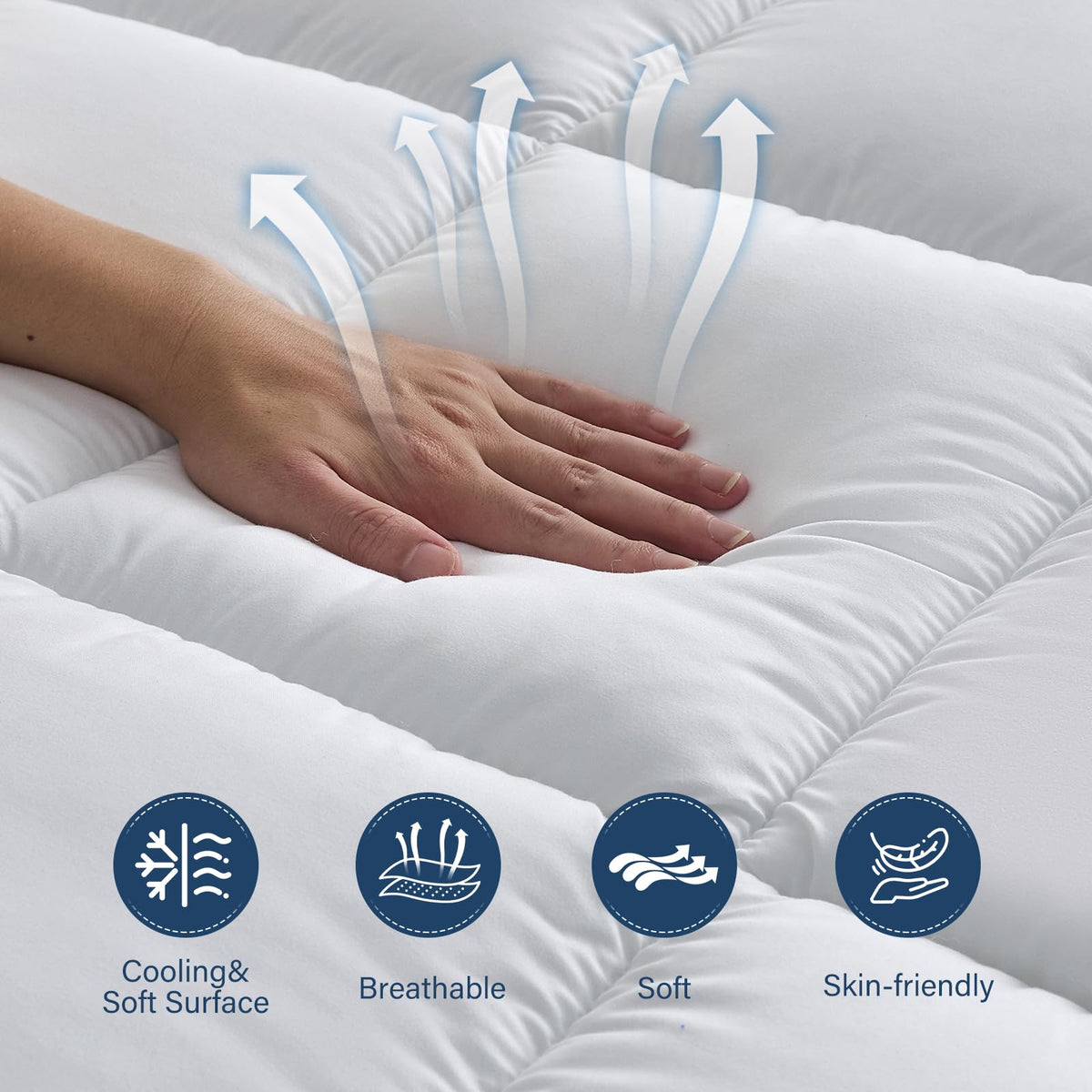 Aodenge 360-degree deep pocket fits 8–21 inch mattresses securely.
