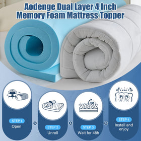 Aodenge cooling gel memory foam layer highlights breathable cooling for better sleep