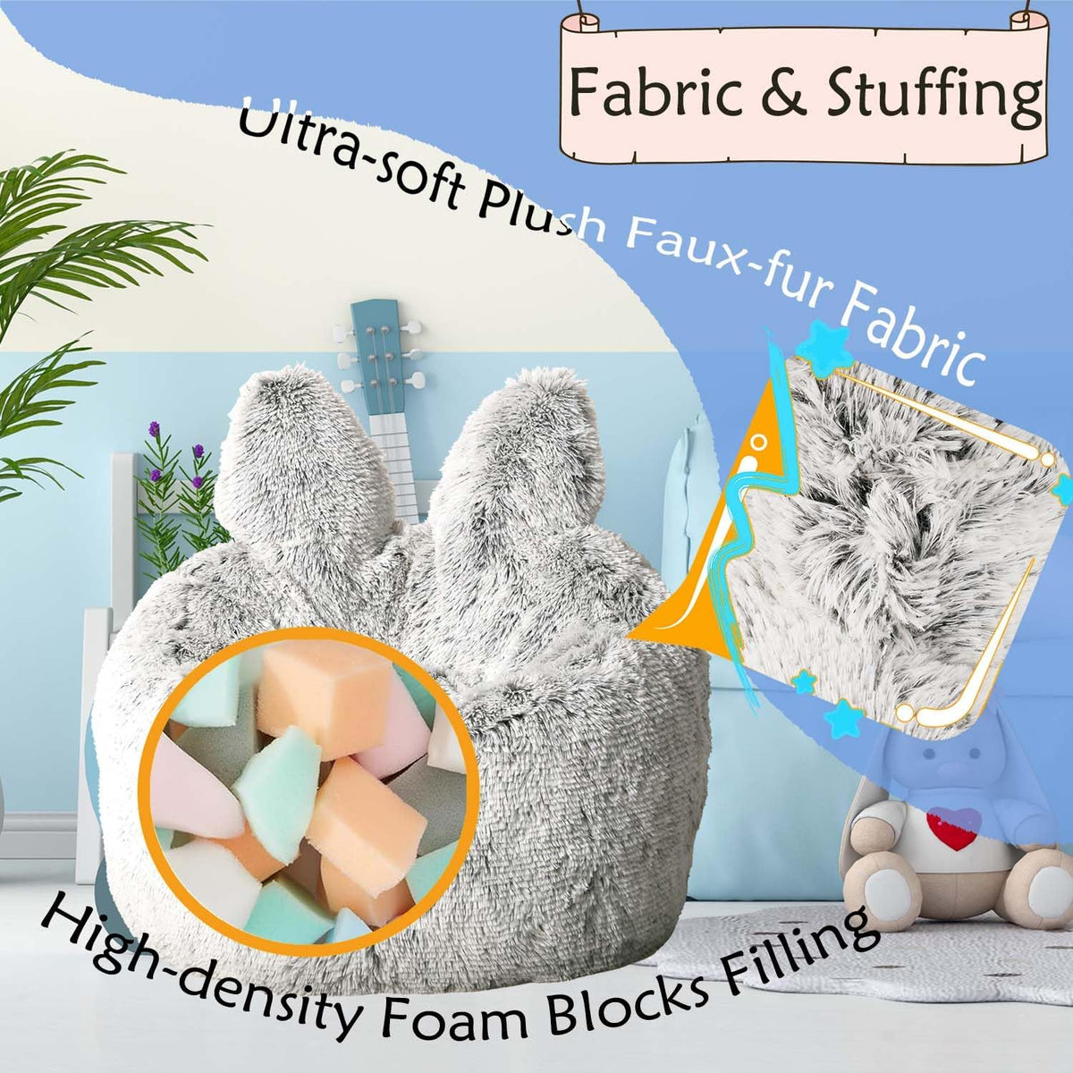 Aodenge memory foam filling provides fluffy, supportive comfort.