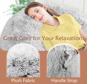 Aodenge vacuum-sealed bag shows initial expansion into a plush lounge seat.