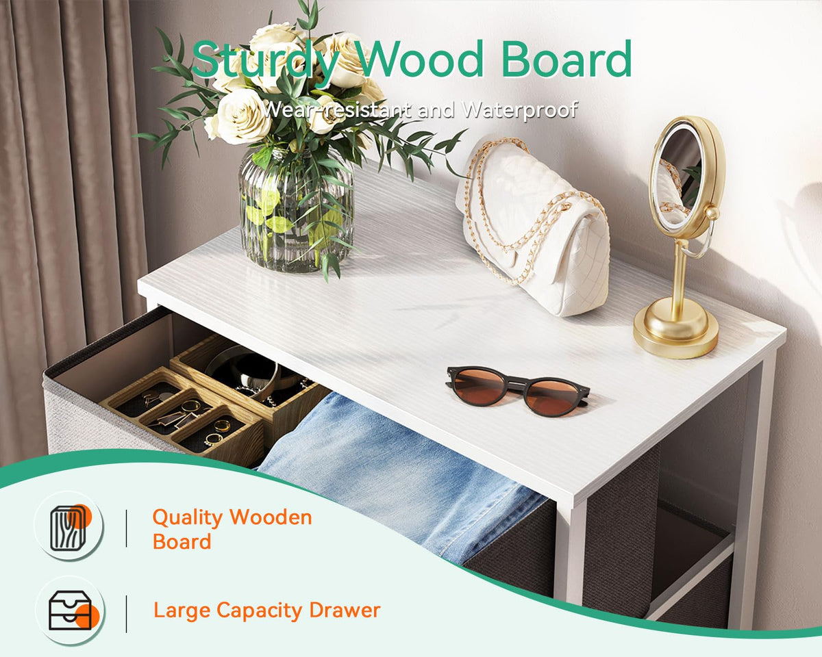AODK dresser with adjustable feet for level placement