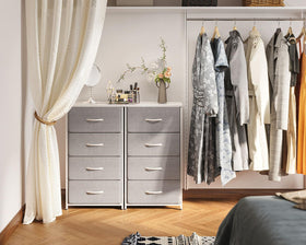 AODK dresser placed in a bedroom enhances storage convenience