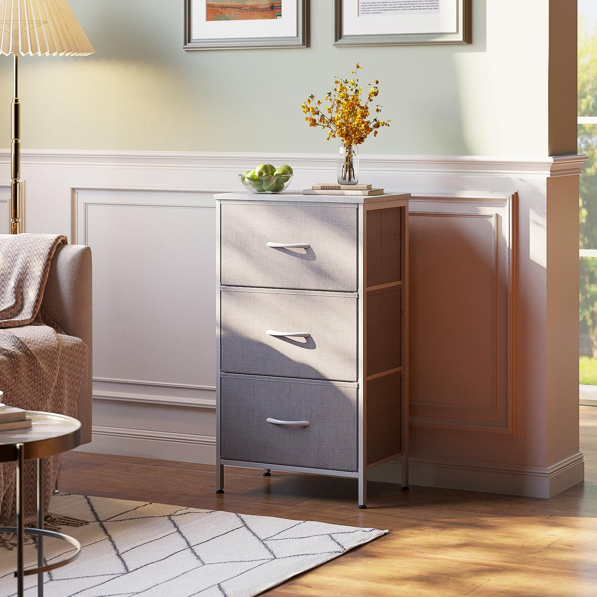 AODK dresser light grey finish complements multiple interiors and decor