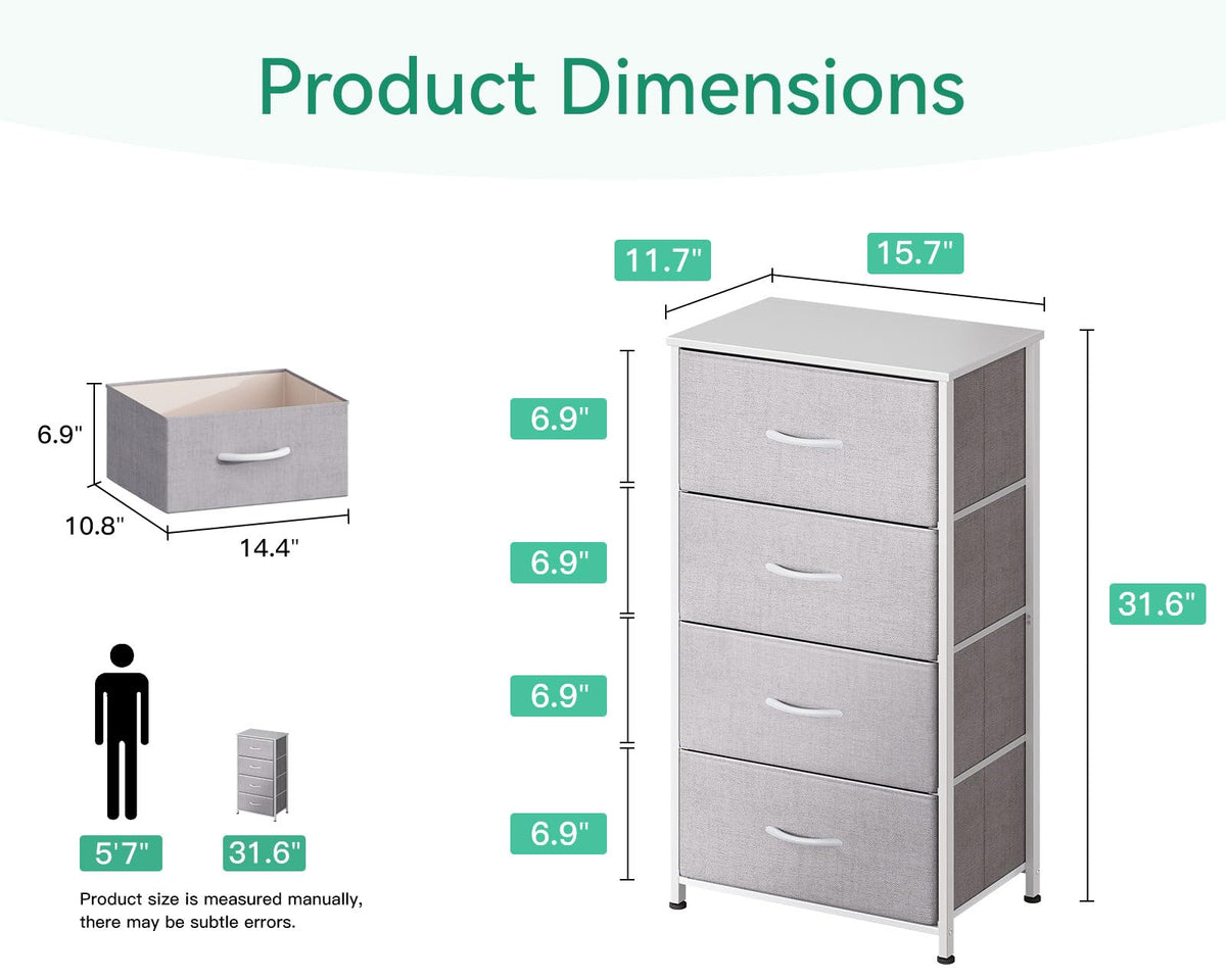 AODK dresser featuring a sturdy metal frame for daily use