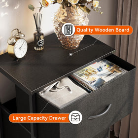 AODK dresser wooden top adds a warm, sturdy surface.