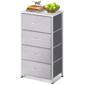 AODK dresser with wood top in light grey, sturdy surface