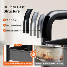 Aofure locking mechanism ensures secure stability when the cart is stationary.