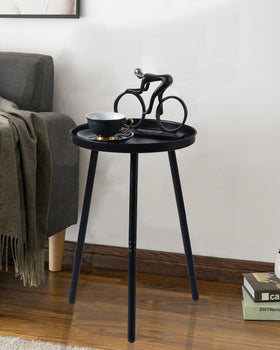 AOJEZOR metal side table with powder coating, durable for daily use.