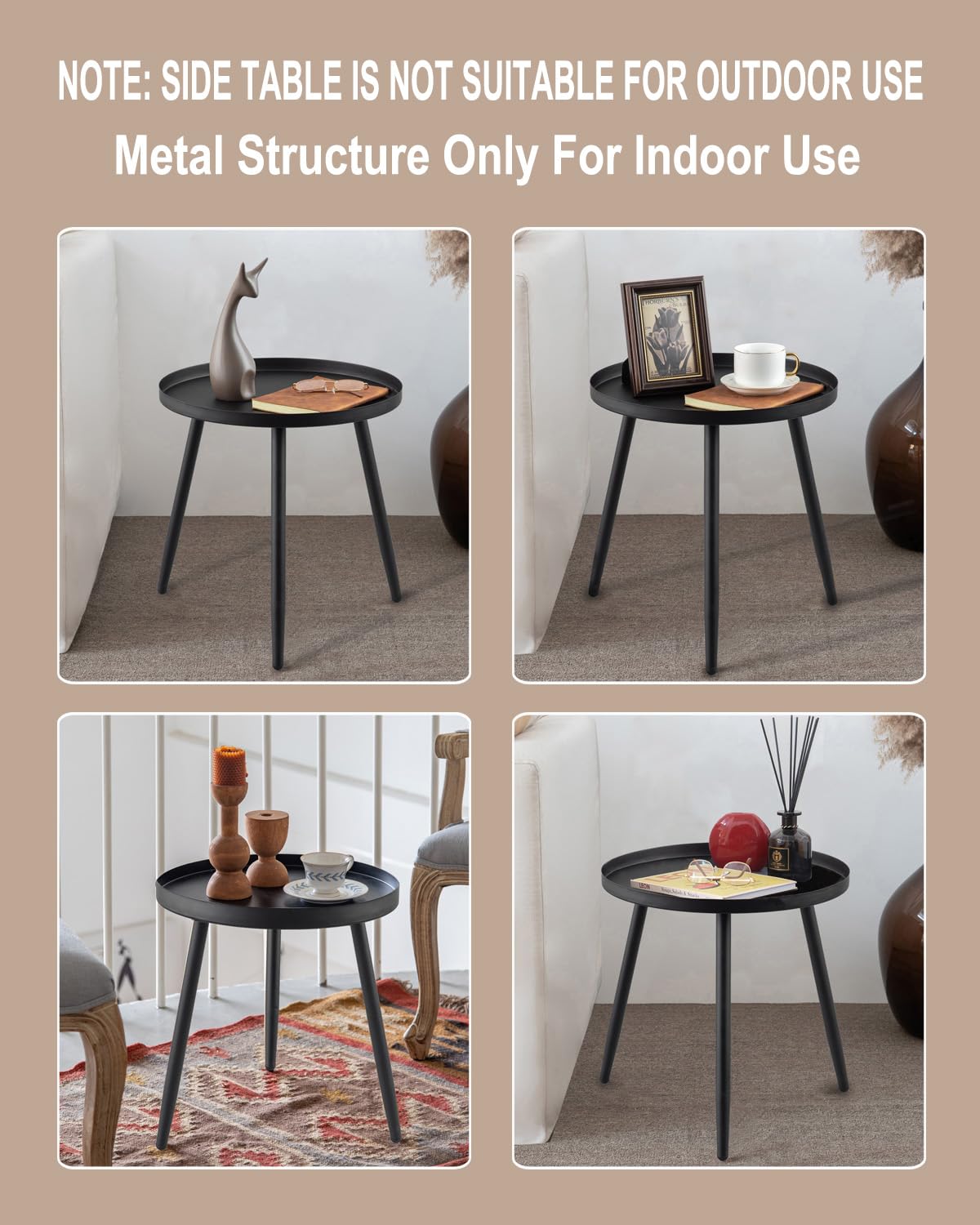 AOJEZOR round end-table for living room offers stable surface with easy assembly.