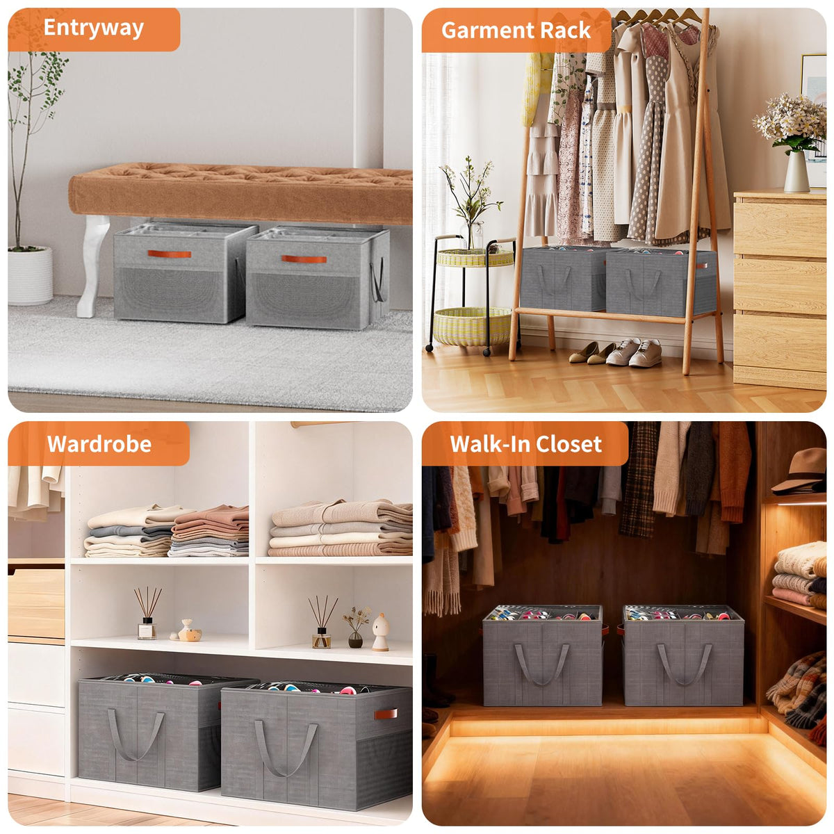 Fits closets, entryways, dressers, and garment racks with ease