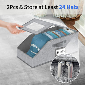 Aokeyee hat organizer with breathable fabric cover protects hats from dust