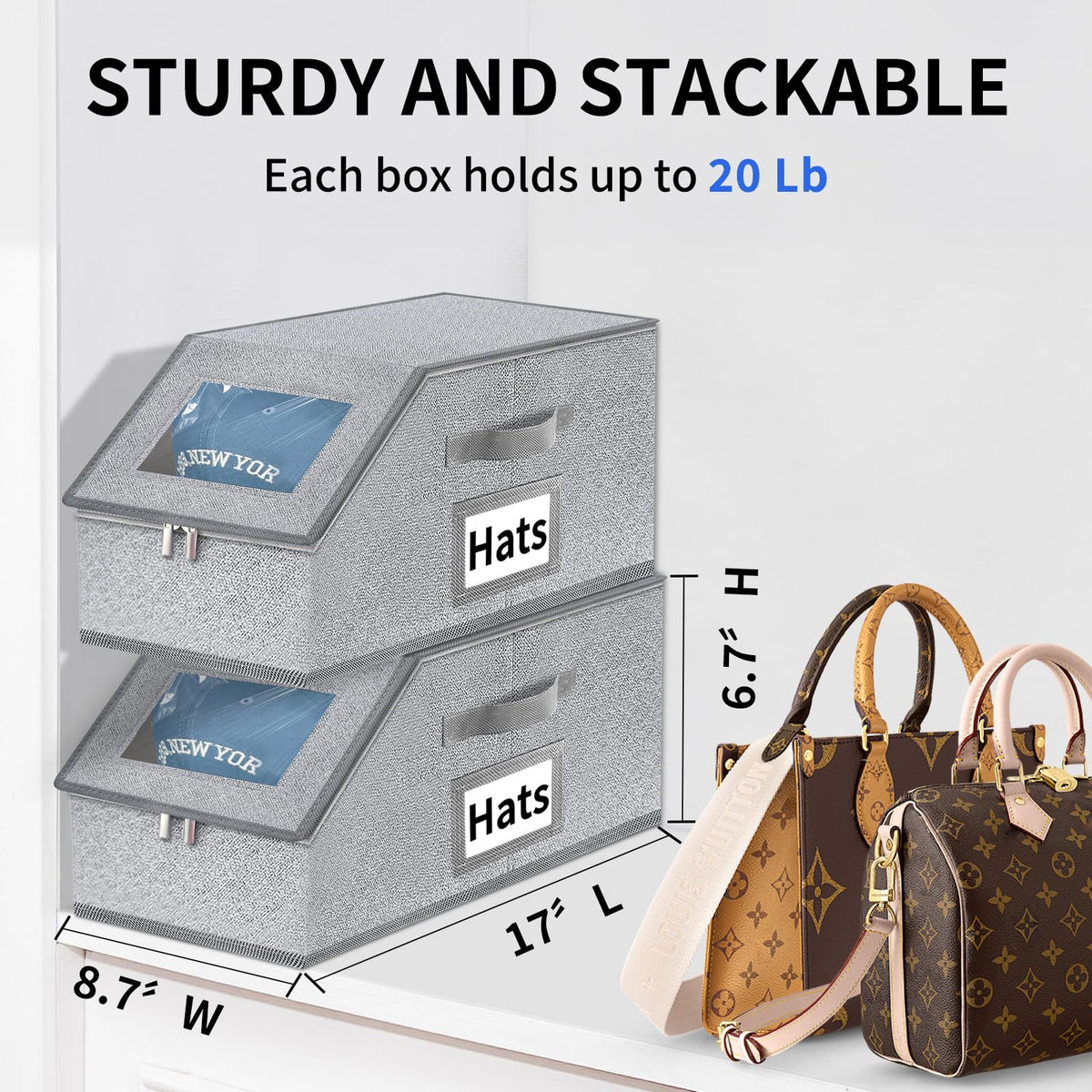 Aokeyee hat organizer with flip-top access for fast hat retrieval
