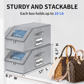 Aokeyee hat organizer with flip-top access for fast hat retrieval