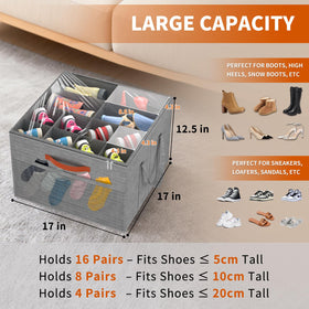 Aokeyee shoe bin with clear dustproof lid keeps shoes visible