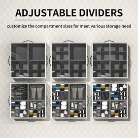 Aokeyee organizer with adjustable dividers keeps sandals and boots organized