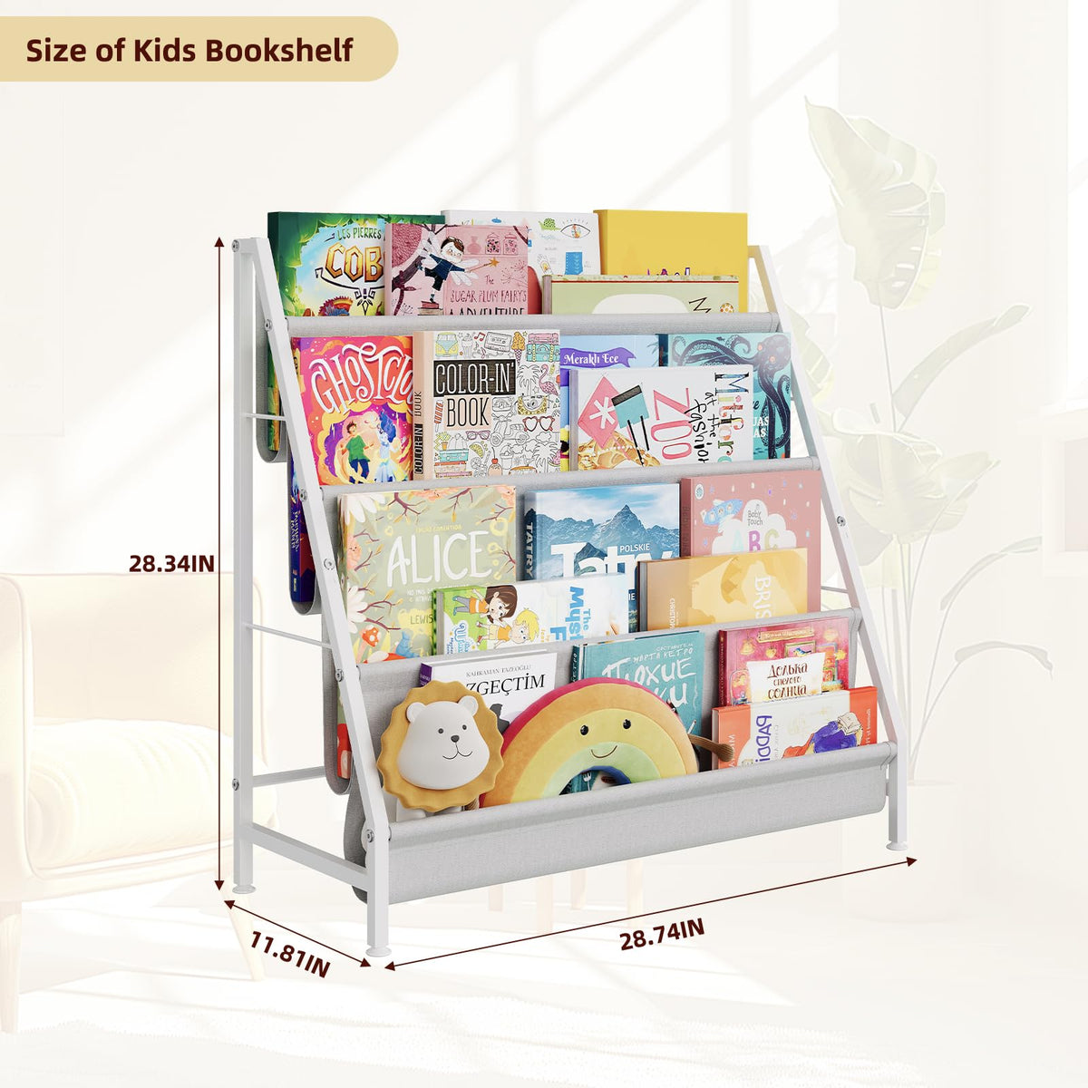 Playroom organizer blends storage with decor for kids