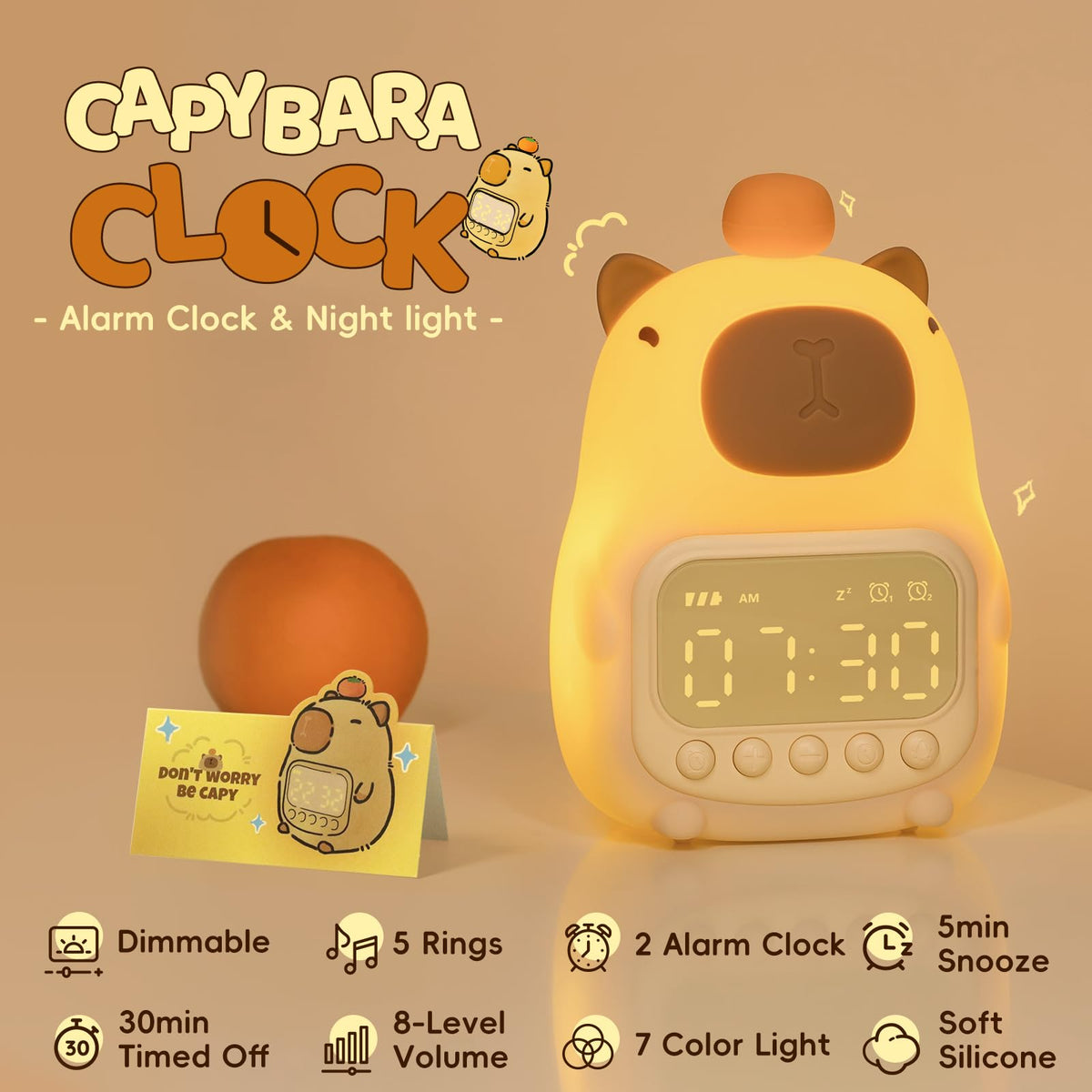 Aokpsrt kid-friendly capybara design as a bedroom centerpiece.