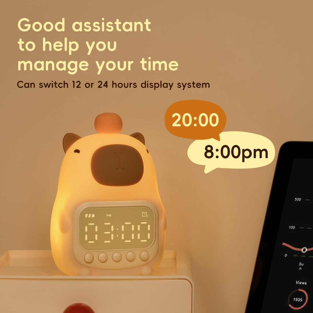 Aokpsrt portable night light ideal for travel and sleepovers.