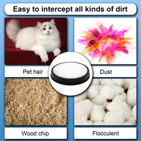 Filter material detail highlighting high-efficiency filtration.