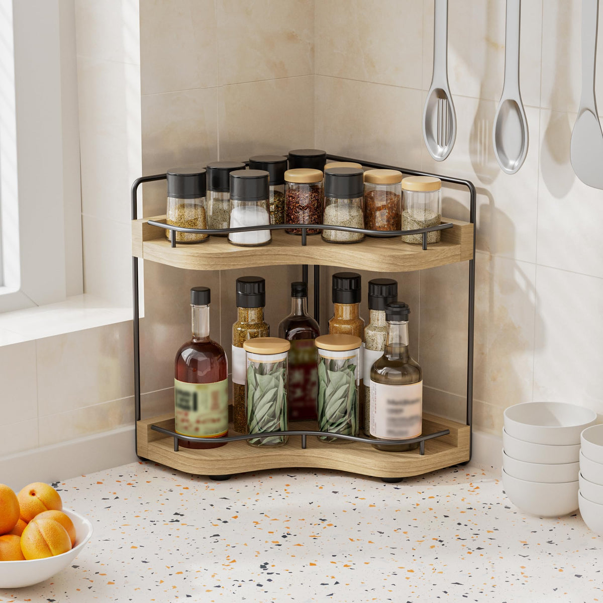 Aollewoiti 90-degree corner fit saving counter space