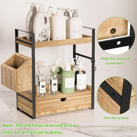 Aollewoiti ventilated bathroom storage rack suited for humid spaces.