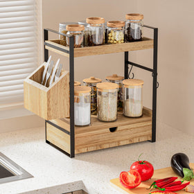 Aollewoiti drawer-side boxes and hooks for small-item storage.
