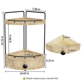 Aollewoiti organizer with fan-shaped drawers offers compact item storage and easy access.
