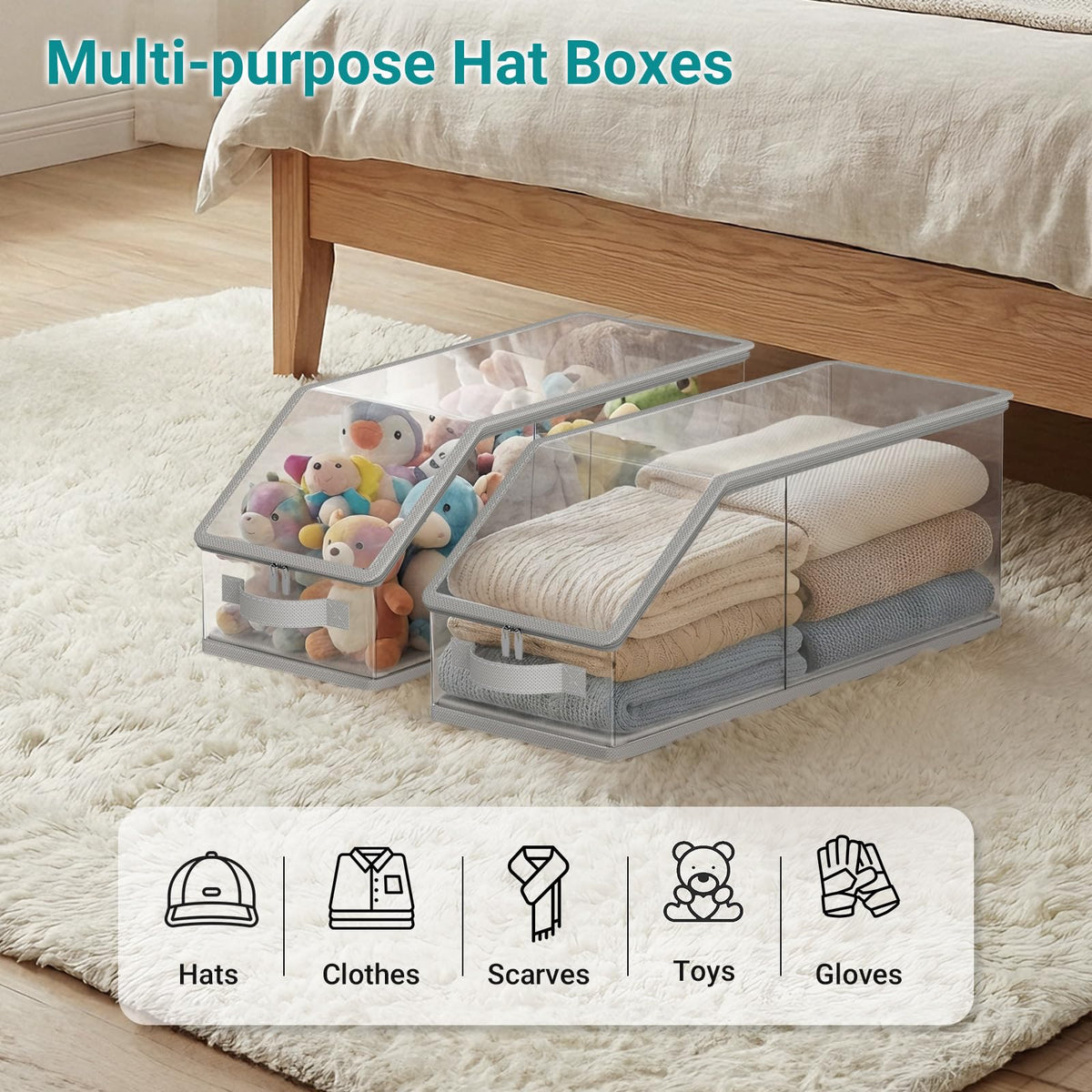 AOODA display-ready hat organizer creates a stylish closet focal point