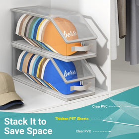 AOODA clear hat organizer offers panoramic visibility for quick choosing