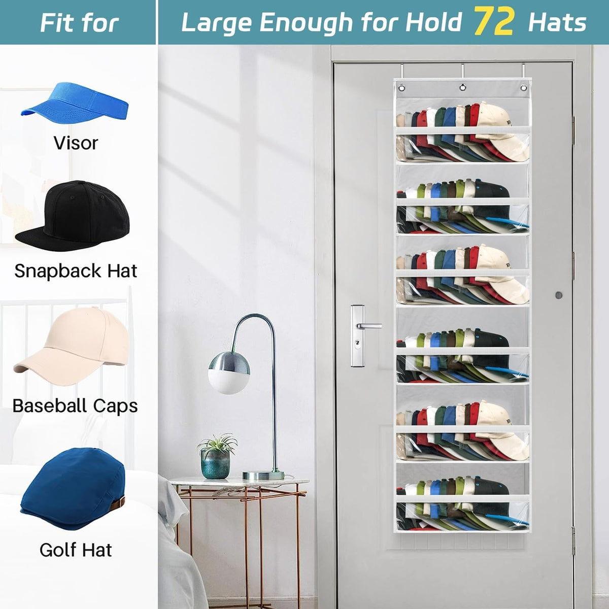 AOODA door-hook system installs without tools on standard doors.