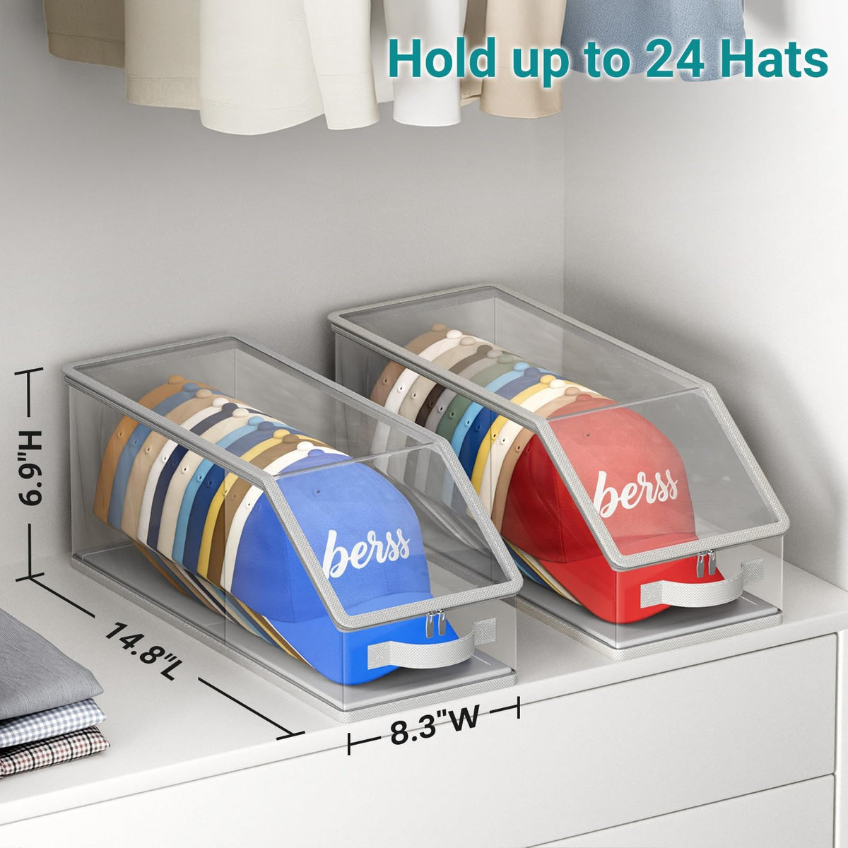 AOODA durable PVC and PET construction protects hats from crushing